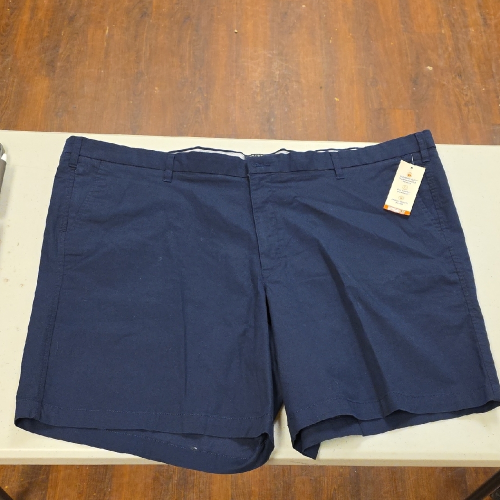 Dockers Navy Flat Front Cotton Chino Shorts